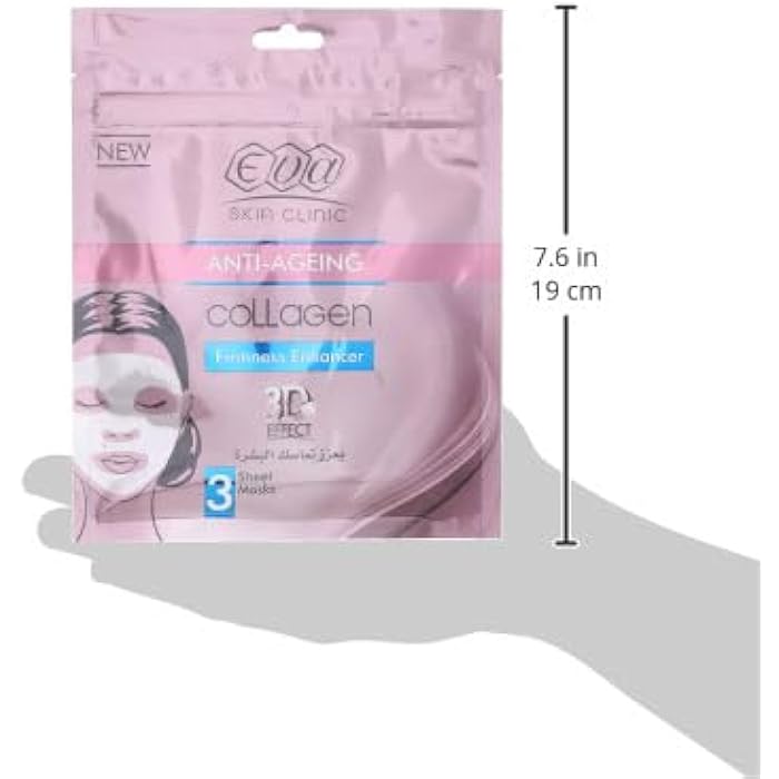 Eva Skin Clinic Collagen Sheet Mask ( 3 Sheet Masks ) - Image 3